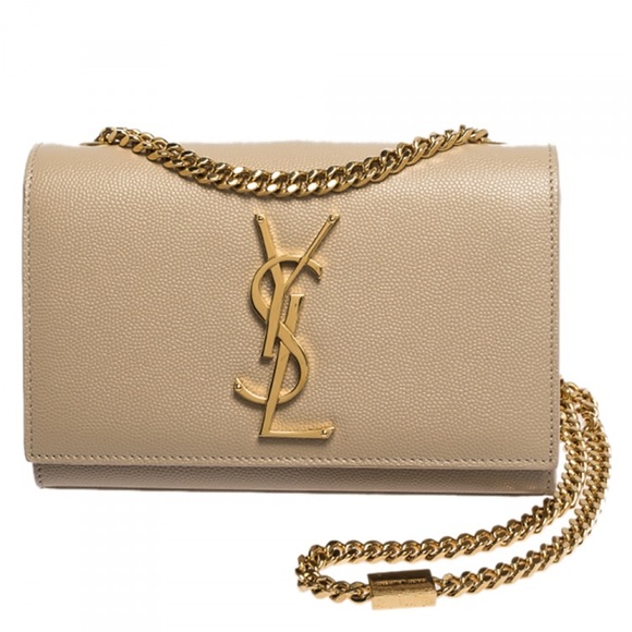 Authentic YSL Kate Saint Laurent Grain de Poudre Shoulder/Crossbody in beige - Picture 3 of 14